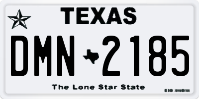 TX license plate DMN2185