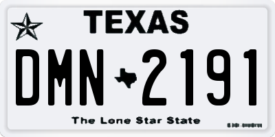 TX license plate DMN2191