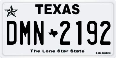 TX license plate DMN2192