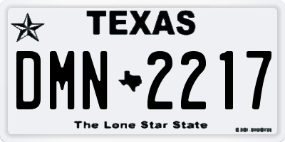 TX license plate DMN2217
