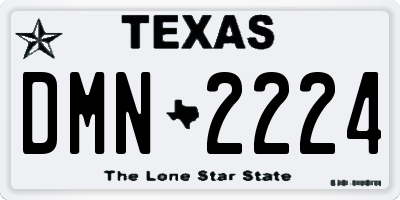 TX license plate DMN2224