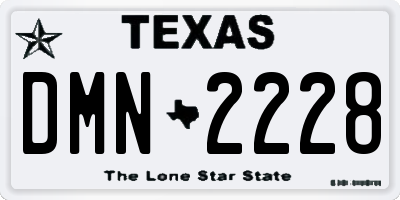 TX license plate DMN2228