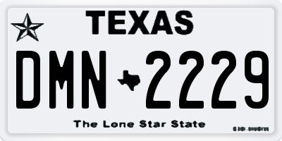 TX license plate DMN2229