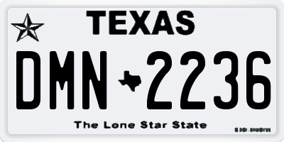 TX license plate DMN2236