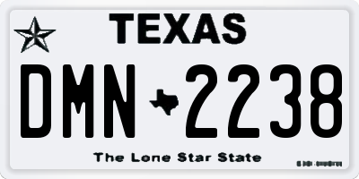 TX license plate DMN2238