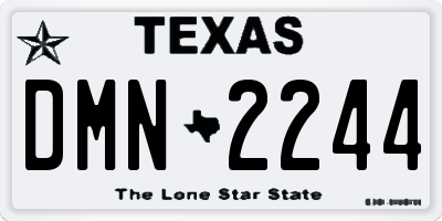 TX license plate DMN2244