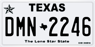 TX license plate DMN2246