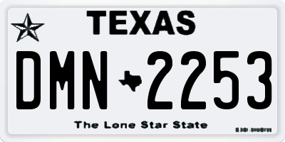 TX license plate DMN2253