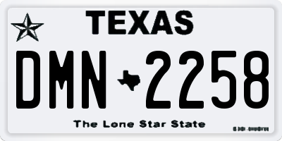 TX license plate DMN2258