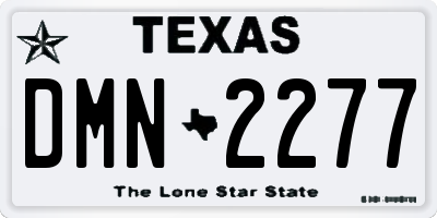 TX license plate DMN2277