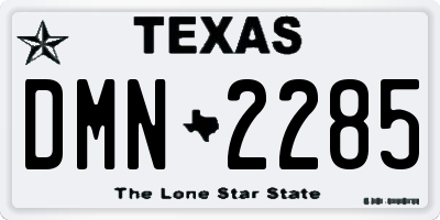 TX license plate DMN2285