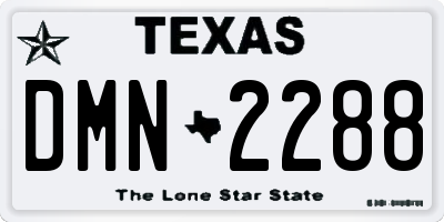 TX license plate DMN2288