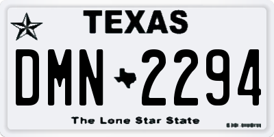 TX license plate DMN2294
