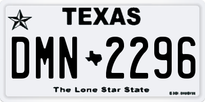 TX license plate DMN2296