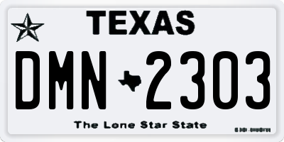 TX license plate DMN2303