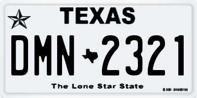 TX license plate DMN2321