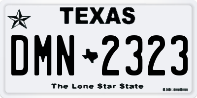 TX license plate DMN2323