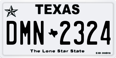 TX license plate DMN2324
