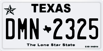 TX license plate DMN2325