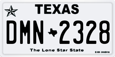 TX license plate DMN2328