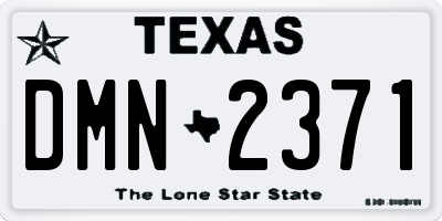 TX license plate DMN2371