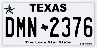 TX license plate DMN2376