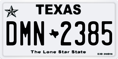 TX license plate DMN2385