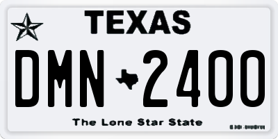 TX license plate DMN2400