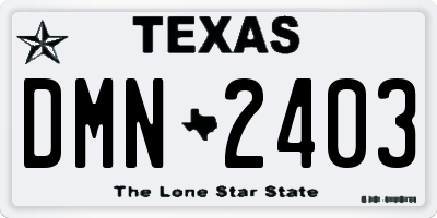 TX license plate DMN2403