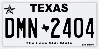 TX license plate DMN2404