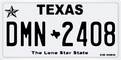 TX license plate DMN2408