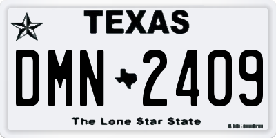TX license plate DMN2409