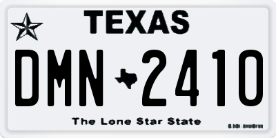 TX license plate DMN2410