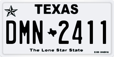 TX license plate DMN2411