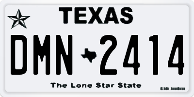 TX license plate DMN2414