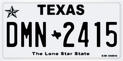 TX license plate DMN2415