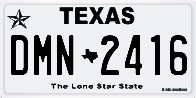 TX license plate DMN2416