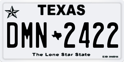 TX license plate DMN2422