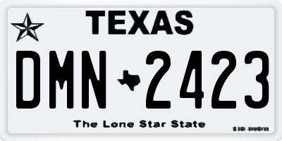 TX license plate DMN2423