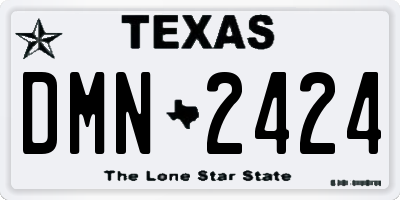 TX license plate DMN2424