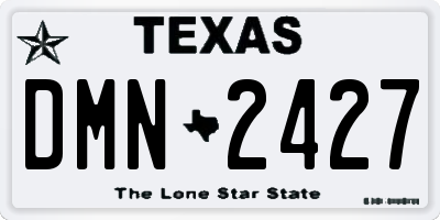 TX license plate DMN2427