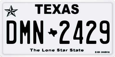 TX license plate DMN2429