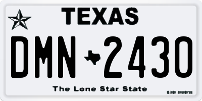 TX license plate DMN2430