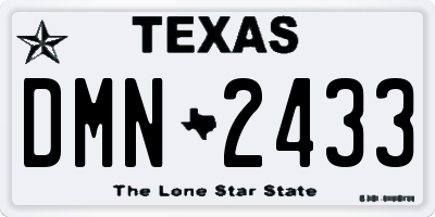 TX license plate DMN2433