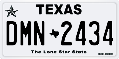 TX license plate DMN2434