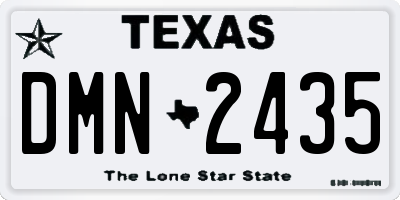 TX license plate DMN2435