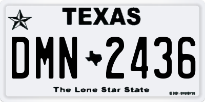 TX license plate DMN2436