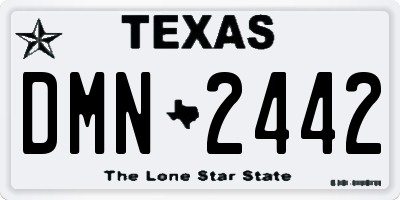 TX license plate DMN2442