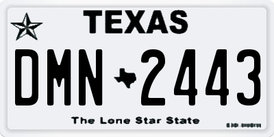 TX license plate DMN2443