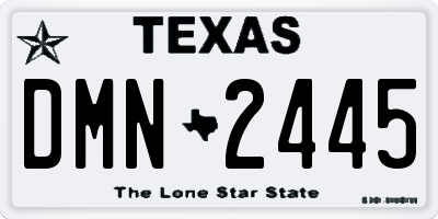 TX license plate DMN2445